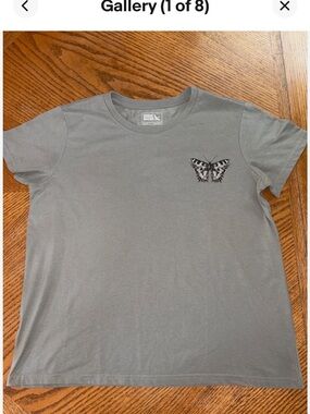 Eddie Bauer Crewneck T-Shirt with Butterfly Graphic Medium